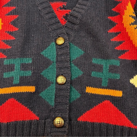 VTG SANTA FE Southwest Patterned Cardigan - Picture 2 of 5